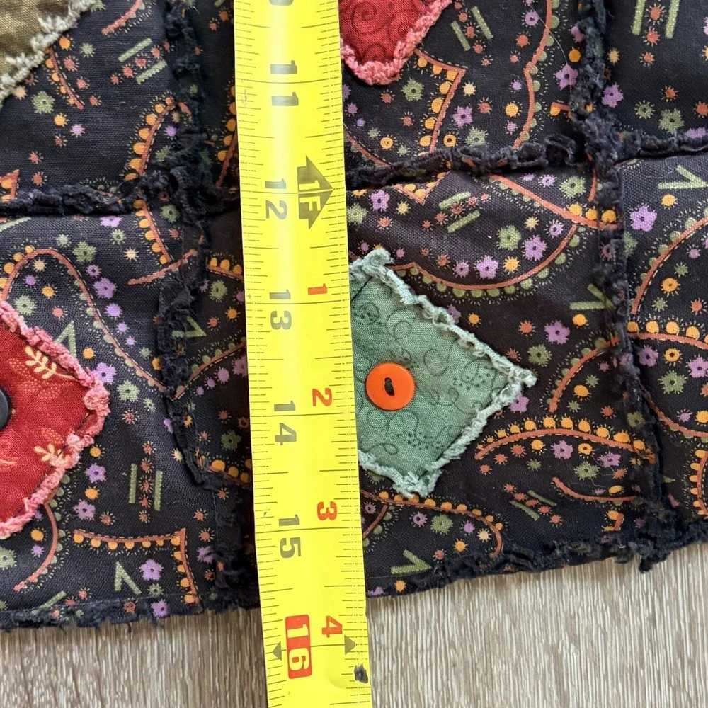 Handmade Quilted Patchwork Multicolor Square Tote Shoulder Boho Bag